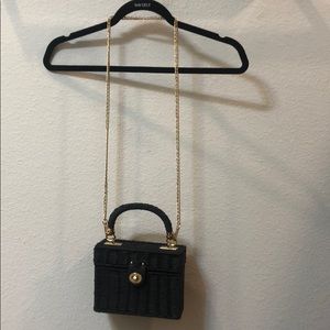 Black Zara Top Handle Box Purse
